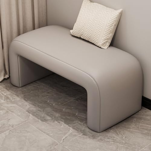 Rangement pour chaussures compact et banc d'appoint d'intérieur en bois gris avec assise