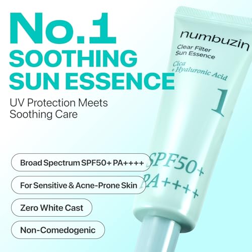 Numbuzin No.1 Essenza Solare | No.1 Essenza Solare Con Filtro Trasparente | Senza Dominante Bianca, Idratante, Rinfrescante, Finitura Leggera | 50 Ml - 2