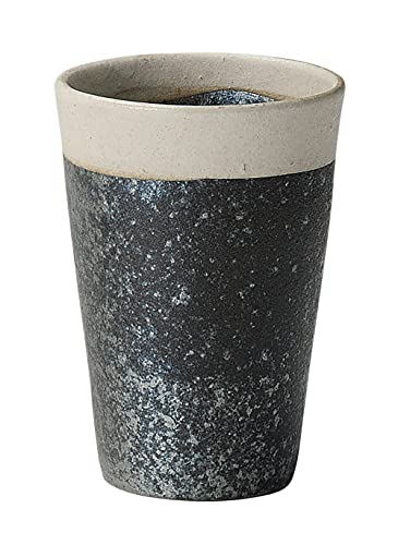 丸伊製陶 信楽焼 へちもん フリーカップ 白線いぶし