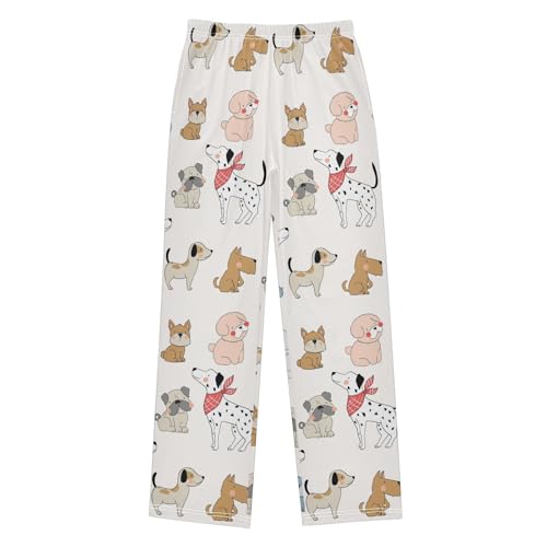 Hand Drawn Cute Dogs Boys Pants for Kids Jogger Pants with Pockets S-XL