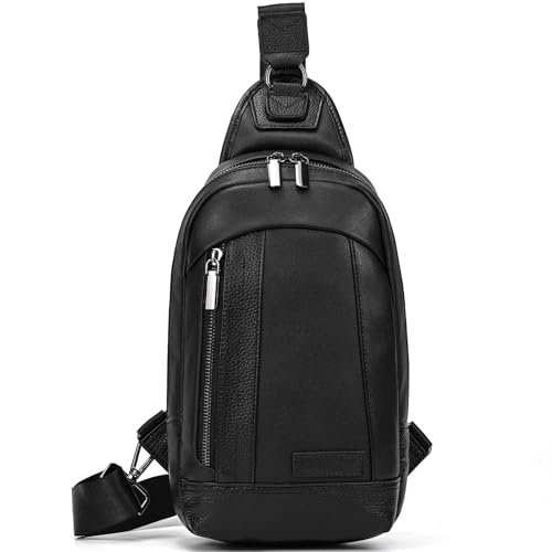 本革 ボディバッグ メンズ ブラック