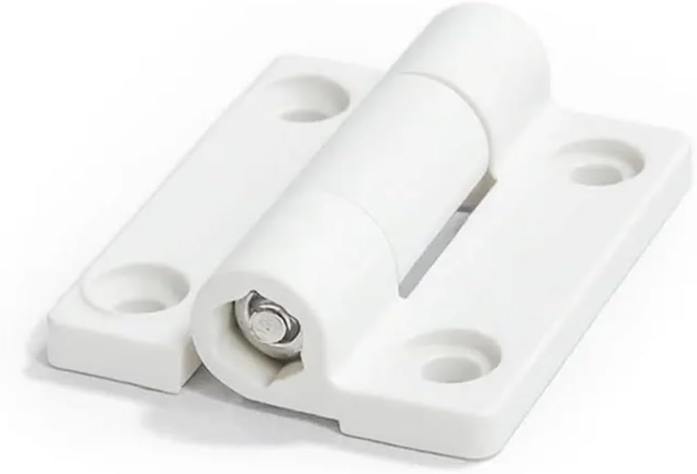 Plastic Nylon Hinges Adjustable Door with Countersunk Holes 36 X 28 Mm /1.4 1. Inch 1Pcs(White 1pc)
