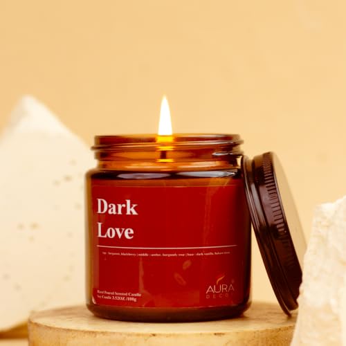 Image of AuraDecor Scented Soy Wax Amber Jar Candle Set of 4, Organic Luxury Aroma, Aromatic /Aromatherapy Votive Candle || Burning Time Upto 30 Hours Aromatherapy, Gift Set