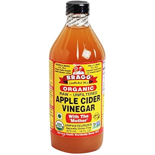 Bragg Organic Unfiltered Apple Cider Vinegar, Raw, 16 Ounce - 1 Pack