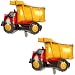 2 Pcs Jumbo Dump Truck Foil Mylar Balloon Helium Large Birthday Party Decorations Supplies Yellow