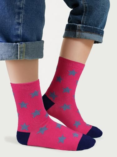 Image of COTTON DAY 7 Days of the Week Gift Box Kids Girls Fashion Short Socks Cute Animal, Floral, Stars, Stripes & Polka Dots Design