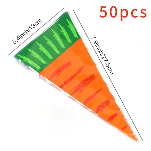 Totelux 50 Pcs Carrot Pattern Candy Bags