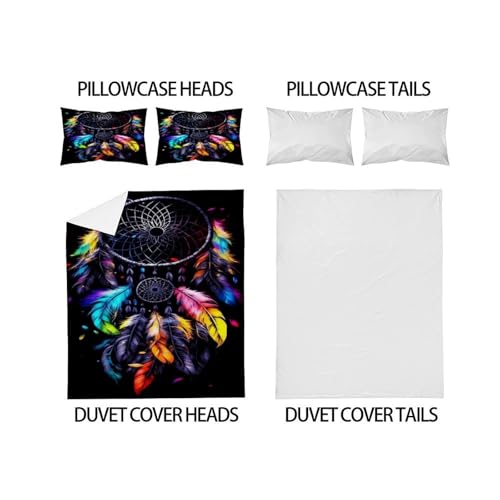 Parure attrape-rêves housse de couette microfibre supérieure King