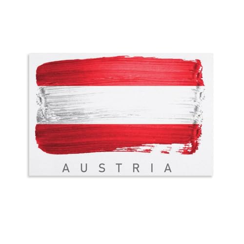 Drapeau Autriche souvenir de voyage tableau sur toile art mural 60x90