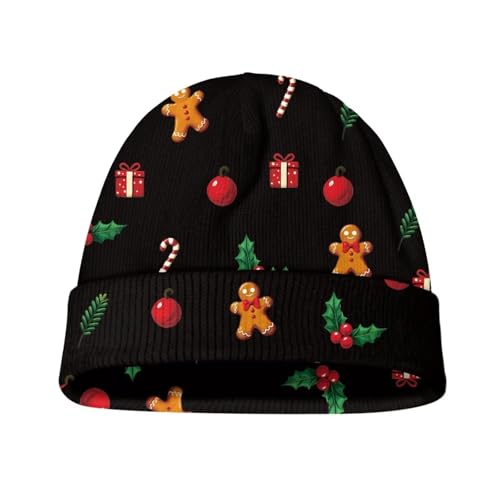 Babrukda Winter Kids Beanie for Cold Weather Skull Hat for Girls Boys Christmas Tree Child Beanies Knitted Skull Cap