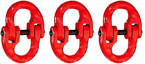 Indusco 54400012 Painted Grade 80 Drop Forged Alloy Steel Connecting Link, 1/2 Trade, 12000 lbs Working Load Limit (3)