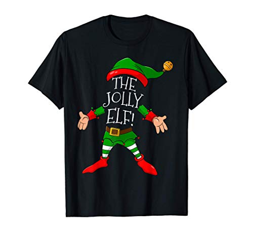 The Jolly Elf Fun Christmas Matching Family Pajama Gift Maglietta