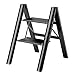 doubob 2 Step Ladder Folding Step Stool with Wide Anti-Slip Pedal Portable Stepladders for Home and Kitchen