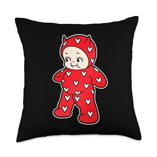 Kewpie Baby Devil Throw Pillow -  merch_template, Y1MMX6YCH8XUS_18X18