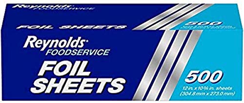 Reynolds Foodservice Aluminum Foil Sheets - 12 x 10.75 Inches, 500 Sheets(1pack)
