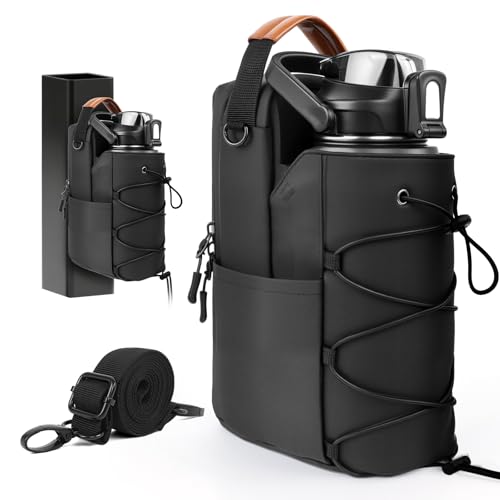 KITCHLYNE Magnetic Gym Bag for Men and Women with 64OZ Water Bottle Holder & 4 Powerful Magnets, Small Crossbody Duffel Pouch for Sports Work Travel Fitness Gym Bags