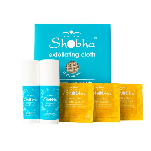 Shobha Post-Waxing/Shaving Treatment Set: Use to Soothe, Exfoliate and Treat Your Skin After Hair Removal on All Body Parts