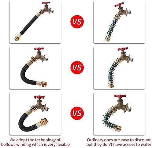 Miniatura 4 de persevere Adaptador de extensión de manguera de agua mejorado, conector de manguera de jardín, manguera de entrada de 10 pies, diseño antitorceduras