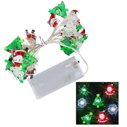 Jinlaili Cadena de Luces de Navidad, 3 Metros 30 LED Guirnalda Luces, Luces Led Decorativas para Árbol de Navidad, Cadena de luces para Partido Patio Navidad Decoración, Decoración para Navidad (B)