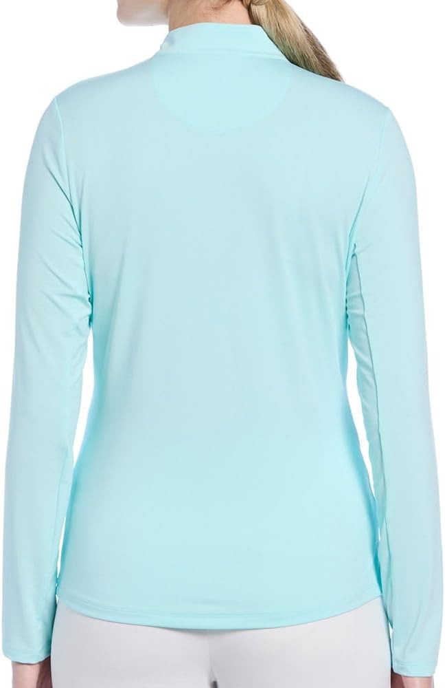 Ben Hogan Women's Sun Protection Long Sleeve 1/4 Zip Blade Collar Polo - Image 3