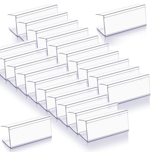 Supports d'étiquettes en plastique transparent Weysat x100 pour étagère bois et livre