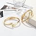 A Golden Cloud 2Pcs Bangle Bracelets for Women Gold Arm Cuff 14k Gold Plated Chunky Gold Bangle Set Heavy Open Bangle Trendy Arm Cuff Jewelry for Women