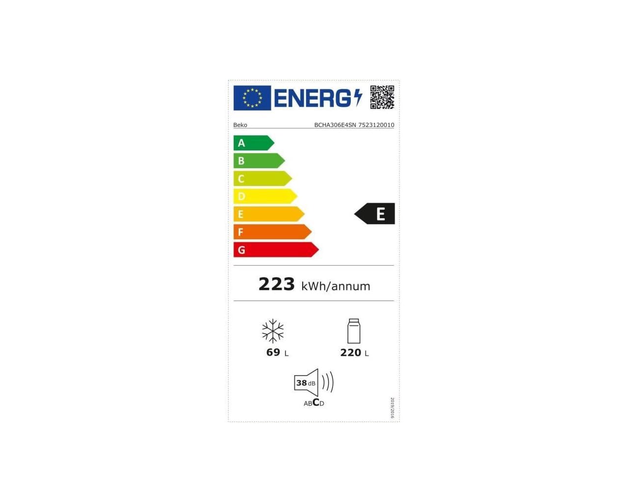 Réfrigérateur Combiné Intégrable À Glissière 289l - BCHA306E4SN