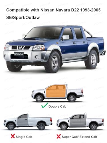 Déflecteurs d'air Nissan Navara D22 Double Cab accessoire auto - 6