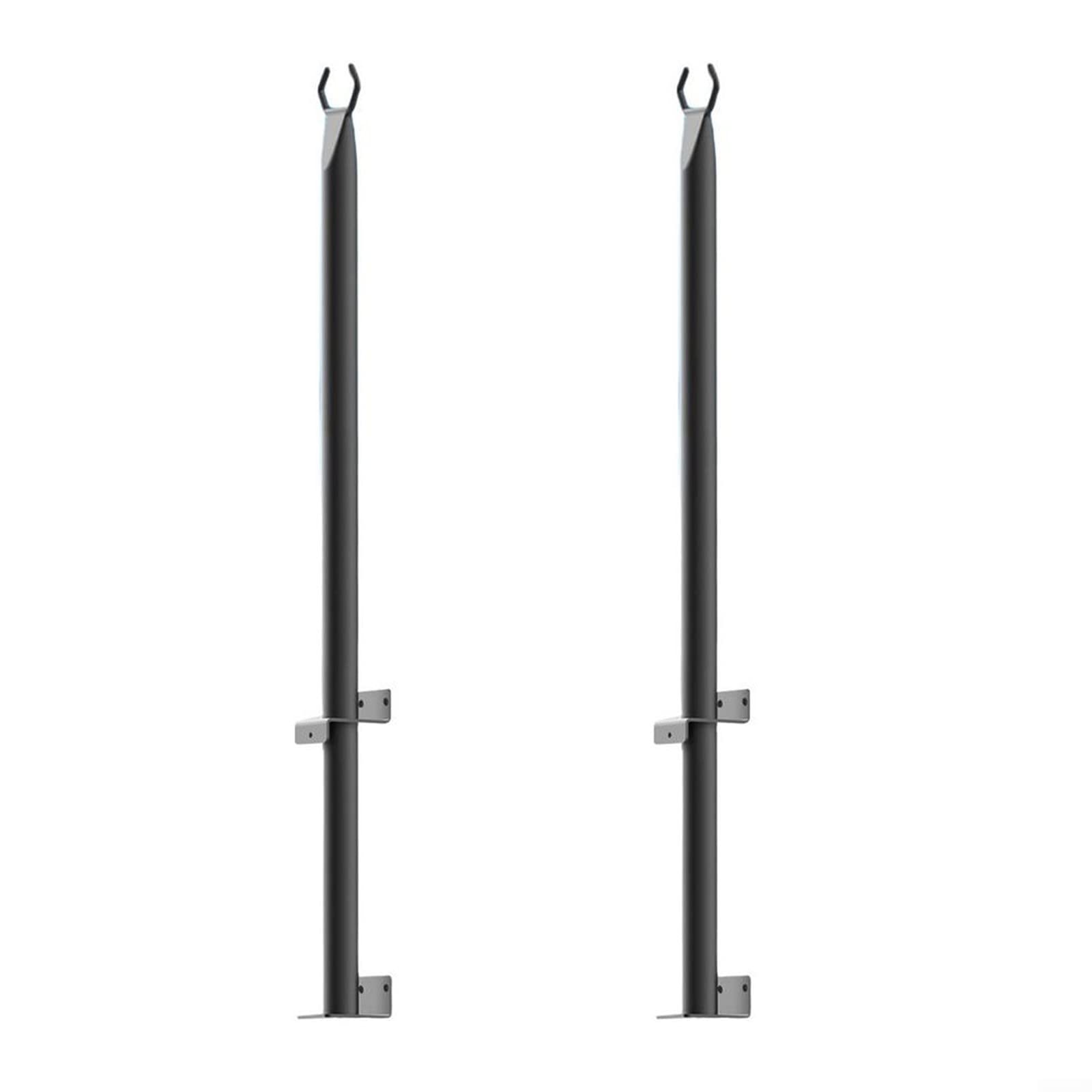 6 Lichterkettenstangen Aus Metall, 152 Cm – Mit Clips, Für Außenbereich, Garten, Terrasse, Verzinkt & Wasserdicht