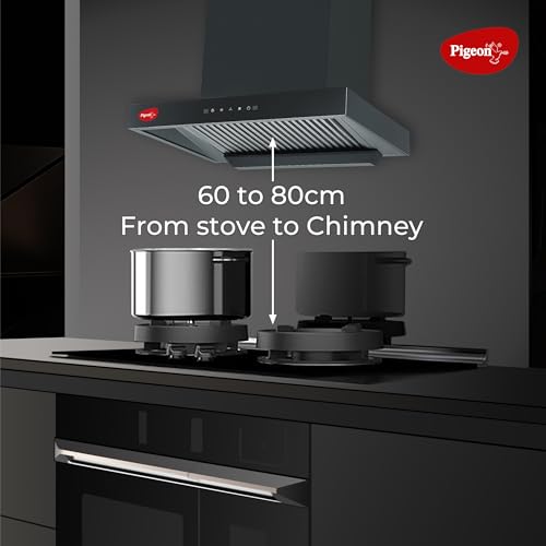Pigeon Atmos 60 cm T-Shape Kitchen Chimney 1500 m3/hr suction | Touch & Gesture Control | Filterless Tech + Heat Auto Clean | 7 years warranty on... - Image 3