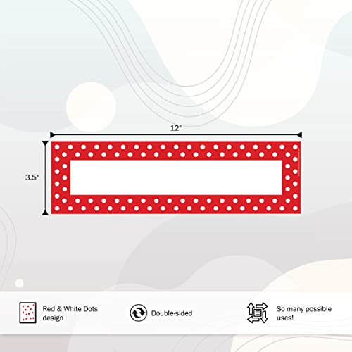 image for Barker Creek Double-Sided Desk Nameplates & Bulletin Board Signs, Red 