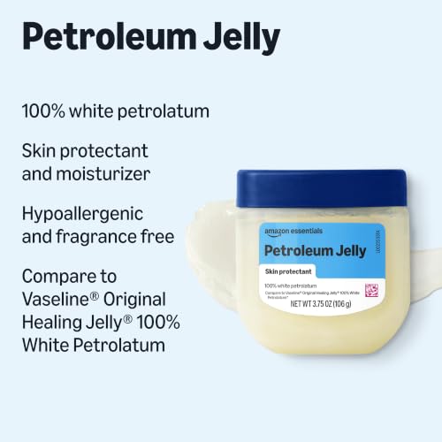 Amazon Essentials Petroleum Jelly White Petrolatum Skin Protectant, Unscented, 3.75 Ounce, 1-Pack (Previously Amazon Basics) view 3