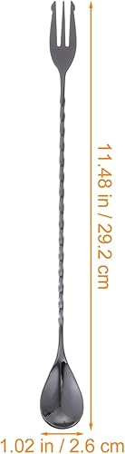 Miniatura 6 de LIFKOME Cuchara mezcladora de café, palitos de cóctel cuchara para revolver café, agitadores de café, cucharas de metal para servir, barra de