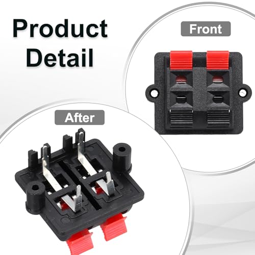 uxcell conector de 4 vías para altavoz 2 unidades miniatura 4