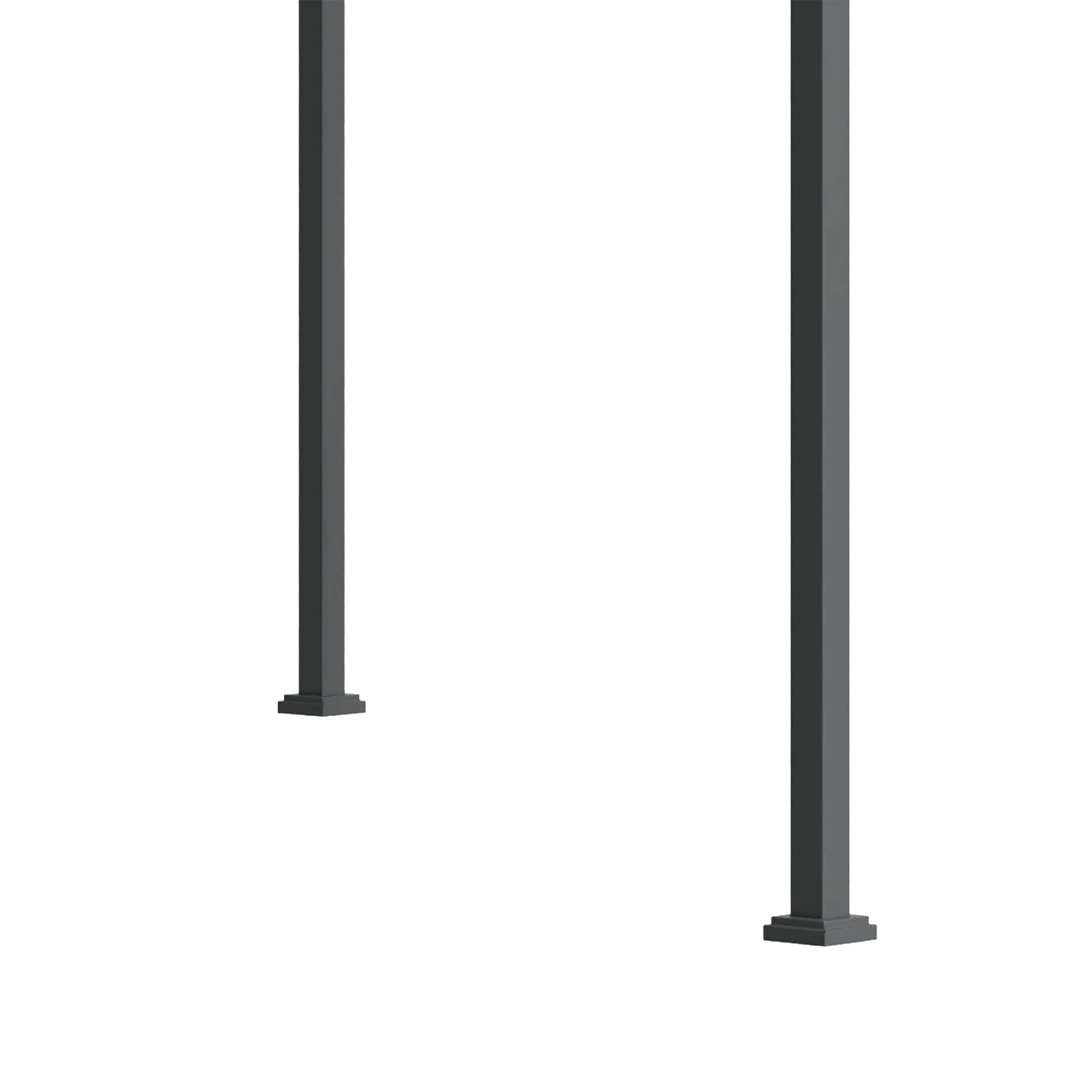 Outsunny Pergola Pawilon zadaszenie tarasu z rozsuwanym dachem, poliester czarny 298 x 213 x 222 cm