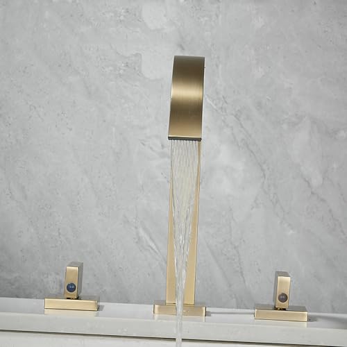 Robinet de lavabo 3 trous anti-éclaboussures avec mitigeur eau chaude et froide