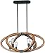 Maxim 20915APAR/BUI Bodega Bay Rustic Oval Ring of Ash Wood Pendant Ceiling Light, 6-Light 360 Total Watts, 17" H x 22" W x 37" L, Anthracite