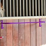 Professional Equestrian Rug Rail, Purple Wall Mounted Horse Rug Holder with Hooks, Powder-Coated Heavy Duty Stable Organizer for Horse Rugs & Tack