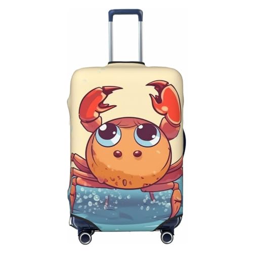 Summer cartoon crab Travel Luggage Cover Elastic Washable Suitcase Protector Anti-scratch Thicken Baggage Covers Fit 18-32 Inch Medium