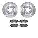 Dynamic Friction Company Front Brake Rotors-Drilled and Slotted-Silver with 5000 Euro Ceramic Brake Pads 7602-11013