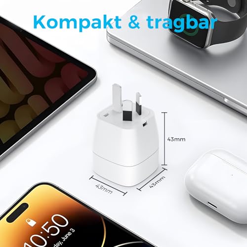 Oliveria 2X Adapter Australien, Deutschland auf Australien Reiseadapter, Type I Australien Reisestecker Steckdosenadapter für Australien China, Argentinien, Neuseeland, Fidschi