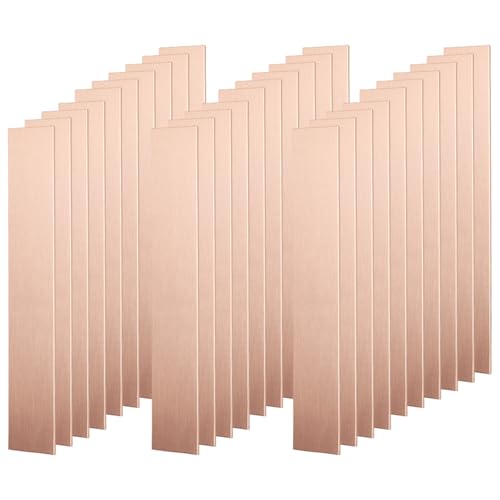 MANCHAP 30 PCS Copper Strip Sheet, 18 Gauge 1 x 6 x 0.04 inch Copper Anode Bar Stock Sheet Electrode Strip for Electroplating, DIY, Industrial, Jewelry