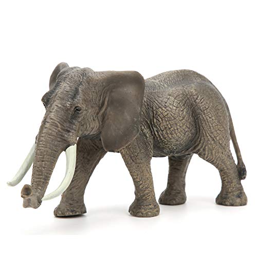 象の模型玩具 - 8 X 3.9 X 3.8インチ 手描きのアフリカ象のおもちゃの置物 - 野生動物モデルフィギュア、素晴らしい仕上がり、楽しい教育玩具、男の子、女の子、対象年齢1歳以上
