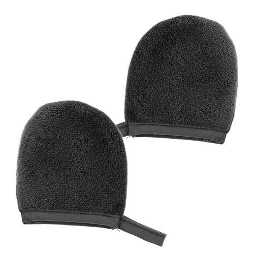 SHERCHPRY 2 Piezas Manopla Autobronceadora Pavón Guante Sol Manopla Para Broncearse Herramientas De Bronceado Para Aplicar Bronceado Manopla De Loción Felpa Negro