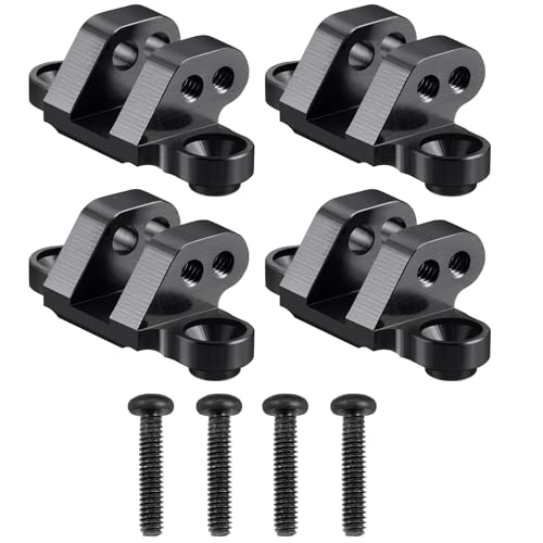 RCHUBAM 1/18 RC Shock Absorber Mount Set 4PCS Adjustable Aluminum Lower Shock Mount Kit Compatible with 1/18 LOSI Mini LMT Monster Truck Absorber Upgrades