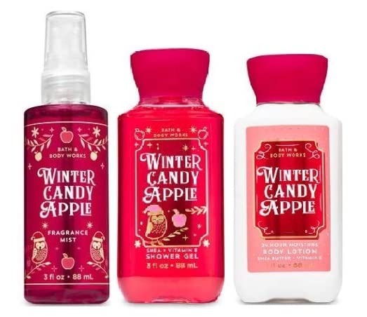 Winter Candy Apple TRAVEL SIZE Shower Gel, Lotion & Fragrance Mist