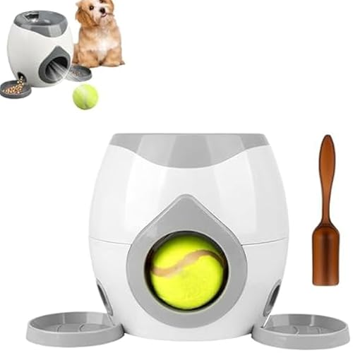 GXFANZHU Lançador automático de bolas para cães, lançador automático de bolas para cães atualizado 2025, máquina de arremesso de bolas de tênis com recompensa de comida, adequado para variedades GXFANZHU Lançador automático de bolas para cães, lançador automático de bolas para cães atualizado 2025, máquina de arremesso de bolas de tênis com recompensa de comida, adequado para variedades