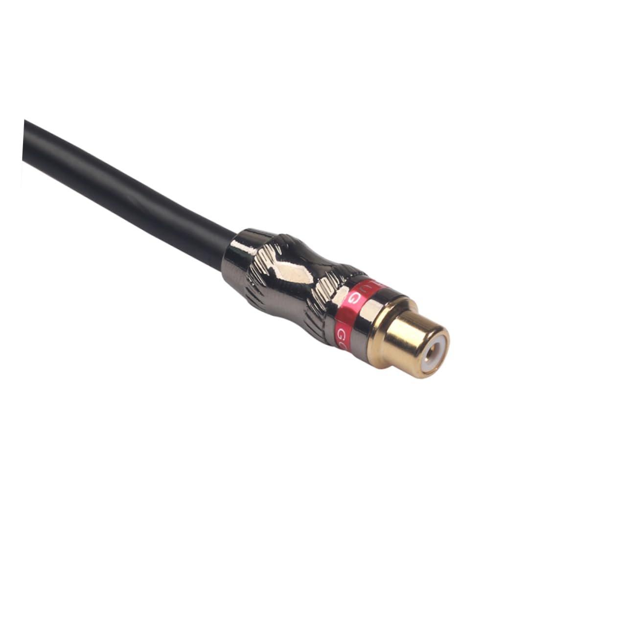 0.3m Male to Female Audio Adapter Audio Cable Converter for Speaker and Tablet Plated Connector Sound Black