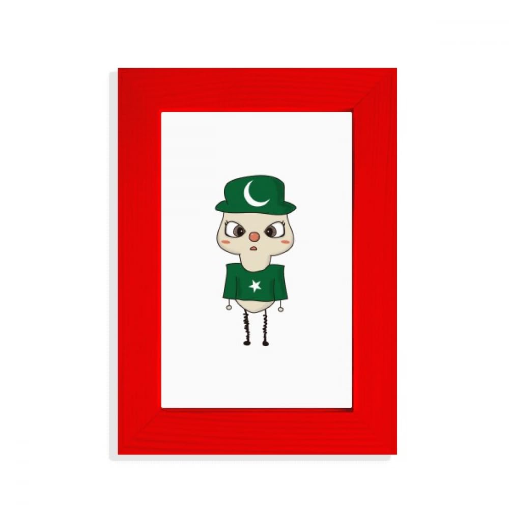 Cadre photo rouge drapeau Pakistan, le cadeau souvenir idéal pour vos proches