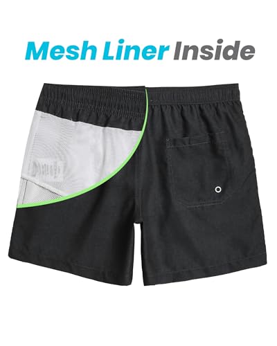 Image of MaaMgic Mens Slim Fit Quick Dry Short Swim Trunks with Mesh Lining